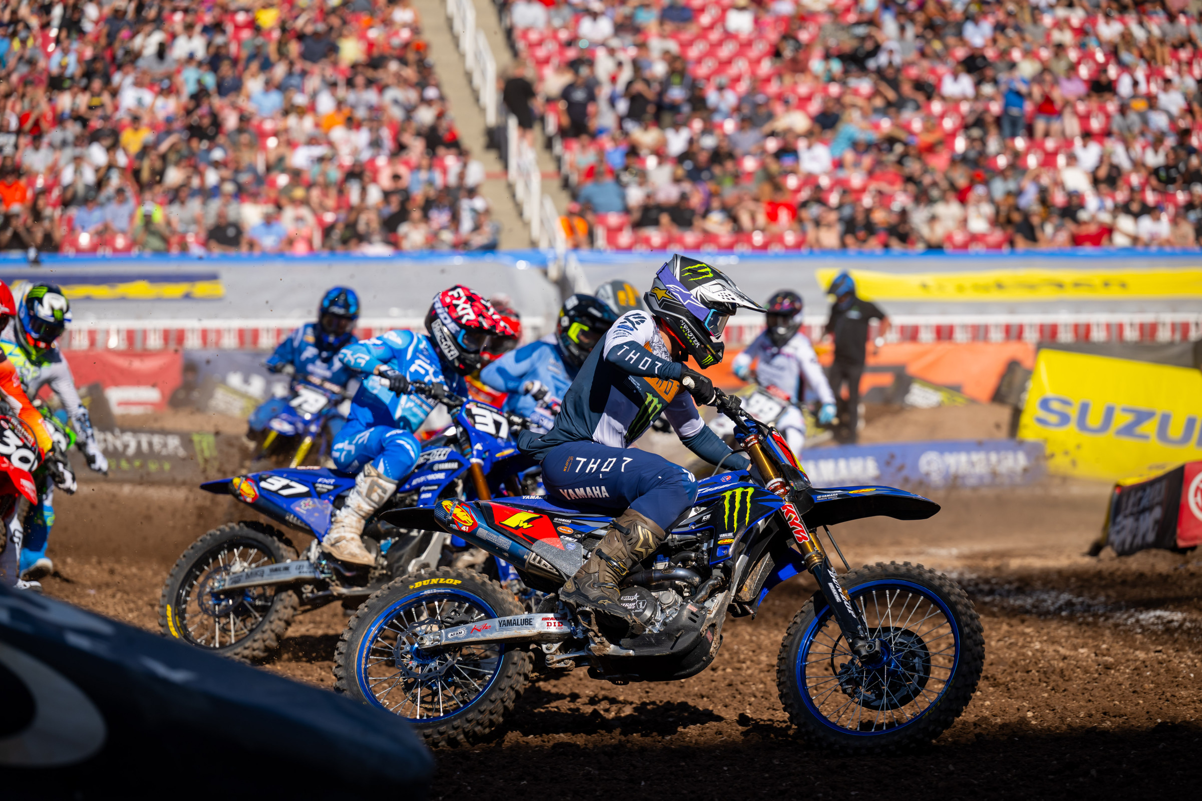 Haiden Deegan holeshot the 250SX main and disappeared.